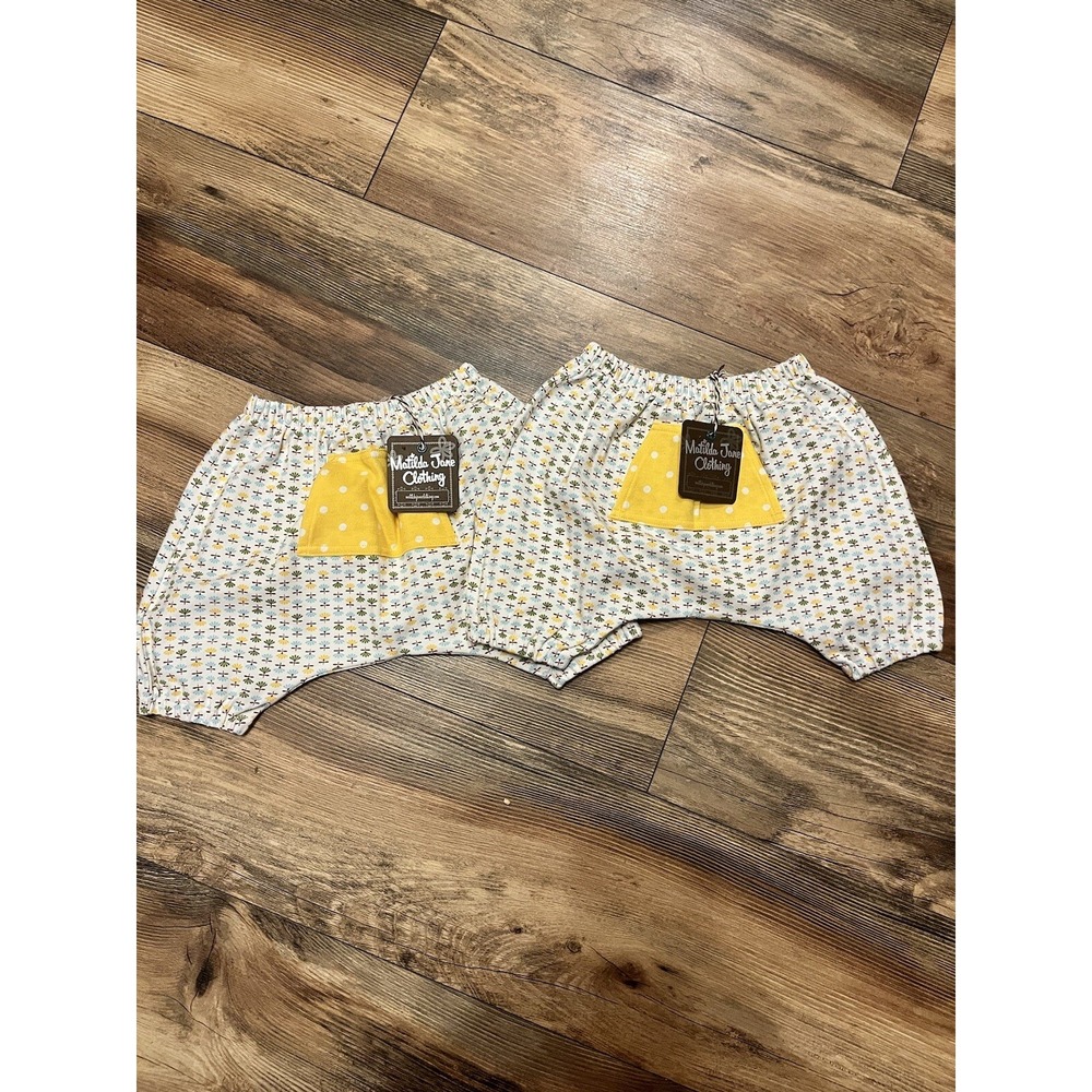 Matilda Jane Baby Bloomers Set of 2 Floral Polka Dot Diaper Covers 3-6M NWT